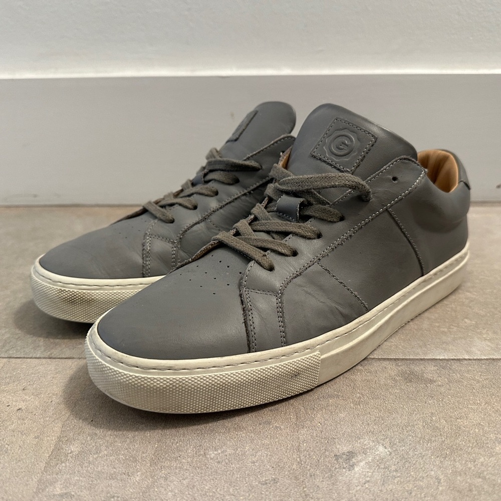Super price Greats Brooklyn Royal Lace Up Grey Leather Shoes Sneakers Men’s Sz 9